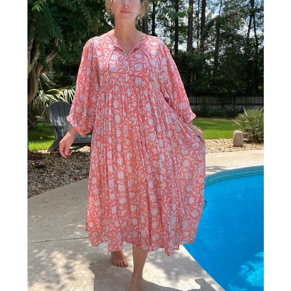 NWT Clara the Label peasant/Cottagecore/prairie style midi dress - Picture 1 of 9